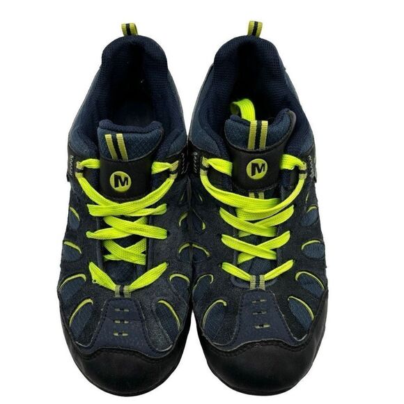 Merrell Other - Merrell‎ Chameleon Low Waterproof Sneaker Youth Size 7 Navy/Black/Lime